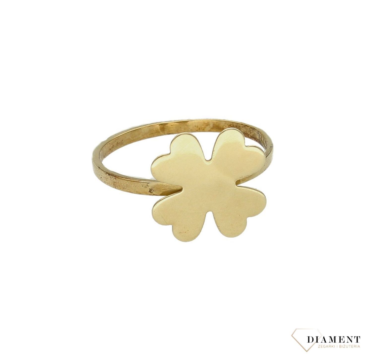 Złoty pierścionek damski 333 “Koniczynka na szczęście” PI 2837.  Biżuteria z symbolem szczęścia doskonale sprawdzi się jako prez (4).jpg